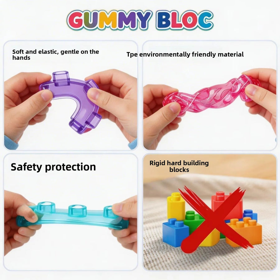 Magi Bloc soft elastic material, safety features vs rigid blocks